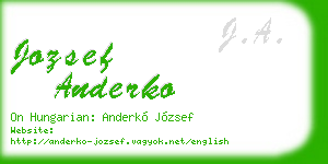 jozsef anderko business card